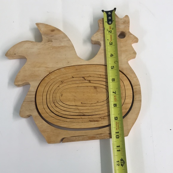 Wooden Rooster Hot-plate/Art décor Basket - Picture 8 of 9